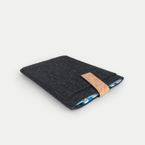 Case for Asus Zenbook | with magnetic closure and extra compartment | anthrazit - Shapes | Model "HAKA"