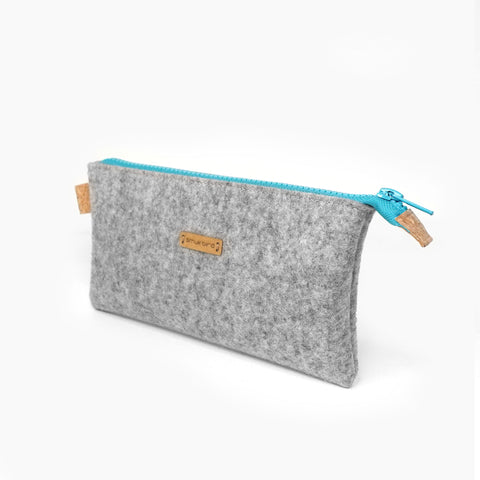 Pencil case light gray-azure | MISK