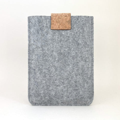 Cover for PocketBook Basic Lux 3 | with magnetic closure and extra pocket | light gray - Tracks | Model "HAKA"