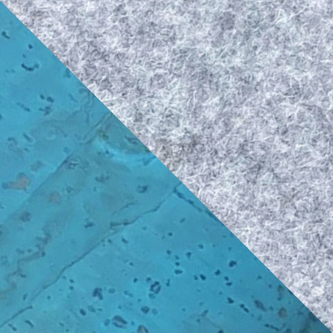 Shoulder bag for Google Pixel 9a | made of felt and organic cotton | light gray - azure | Model KEDJA deluxe