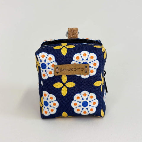 Mini bag for headphones & co. | made from organic cotton | Design Bloom | Model PocketCube
