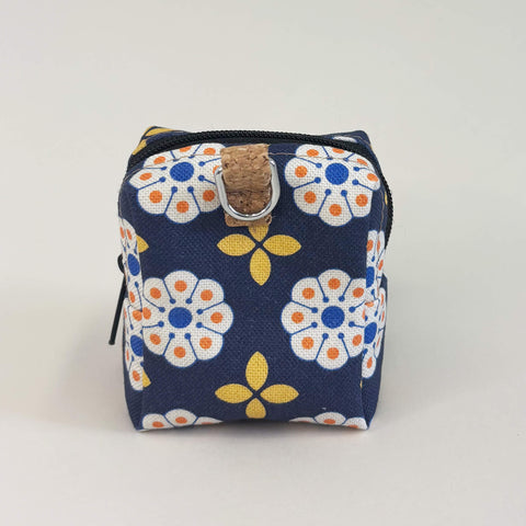 Mini bag for headphones & co. | made from organic cotton | Design Bloom | Model PocketCube