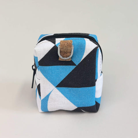 Mini bag for headphones & co. | made from organic cotton | Design Shapes | Model PocketCube