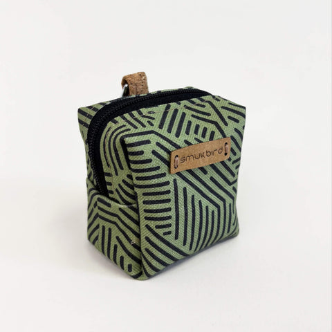 Mini bag for headphones & co. | made from organic cotton | Design Stripes | Model PocketCube