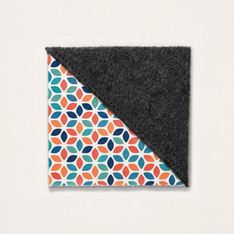 Made-to-measure mobile phone case | made of felt and organic cotton | anthracite - colorful | "LET" model
