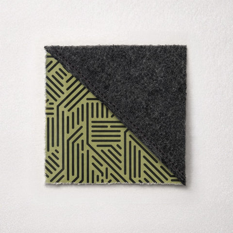 Made-to-measure mobile phone case | made of felt and organic cotton | anthracite - stripes | "LET" model