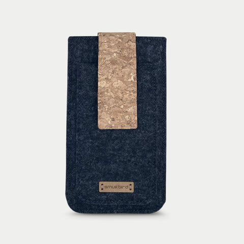 Mobile phone case for Fairphone 5 | with magnetic closure and extra compartment | anthracite - Bloom | Model HAKA