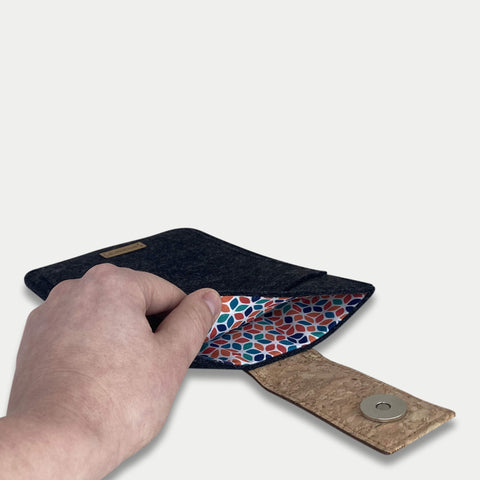 Case for Boox Ultra C Pro | with magnetic closure and extra compartment | anthracite - Colorful | Model "HAKA"