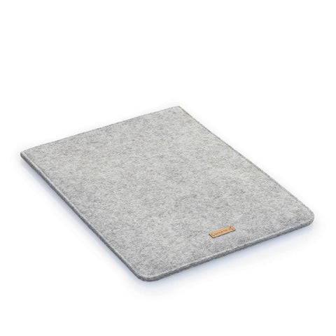 Case for Samsung Galaxy Book | made of felt and organic cotton | light gray - Stripes | Model "LET"