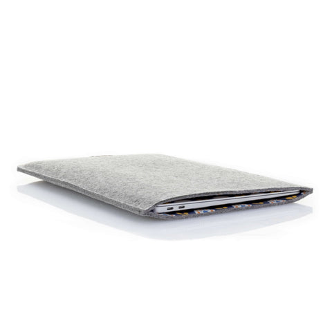 Case for MSI Creator | made of felt and organic cotton | light gray - Bloom | Model "LET"