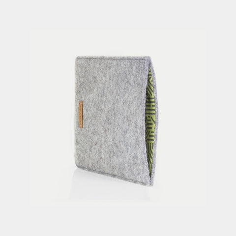 Cover for Boox Note Air4 C | made of felt and organic cotton | light gray - stripes | model "LET"