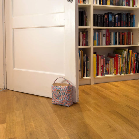 Sustainable doorstop | from fabric scraps | Colorful