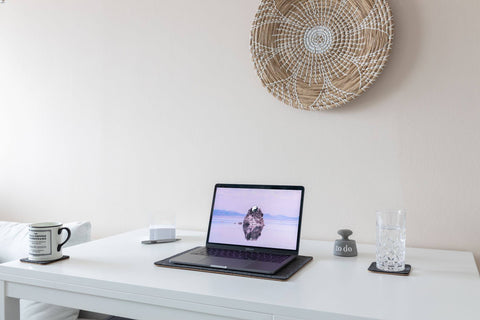 Mat for MacBooks made of felt and cork | 26x38cm | anthracite