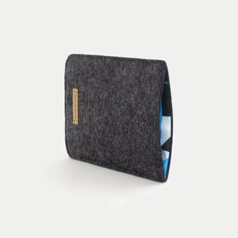 Sleeve for iPhone XS Max | made of felt and organic cotton | anthracite - shapes | "LET" model