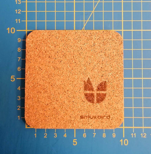 Glass coasters made of felt and cork | Set of 2 | 10x10cm | anthracite