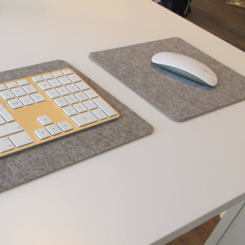 Desk pad made of felt and cork | 20x50cm | light grey