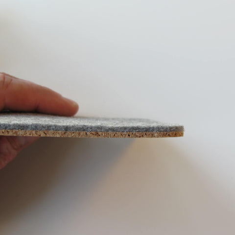 Glass coasters made of felt and cork | Set of 2 | 10x10cm | light grey