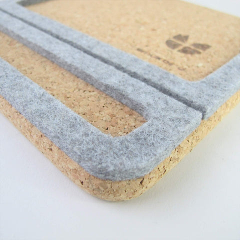 Note holder "ToDo" incl. 50 cards & wooden ballpoint pen | made of felt and cork | light grey