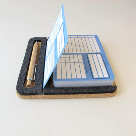 Note holder "ToDo" incl. 50 cards and wooden ballpoint pen | made of felt and cork | anthracite