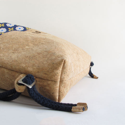 Gym bag, backpack | made of cotton and cork | Bloom