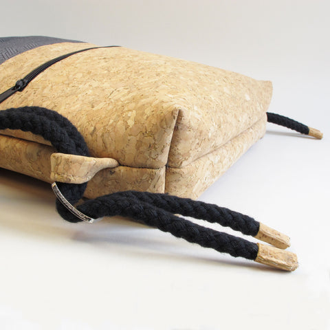 Gym bag for children, small backpack | made of cotton and cork | Tracks