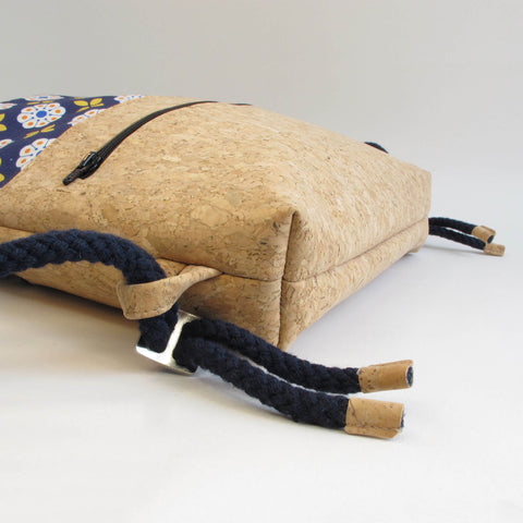 Gym bag for children, small backpack | made of cotton and cork | Bloom