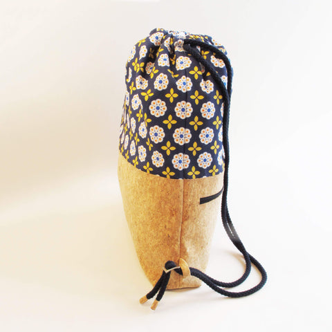 Gym bag, backpack | made of cotton and cork | Bloom