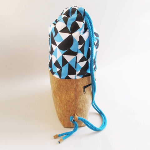 Gym bag, backpack | made of cotton and cork | Shapes