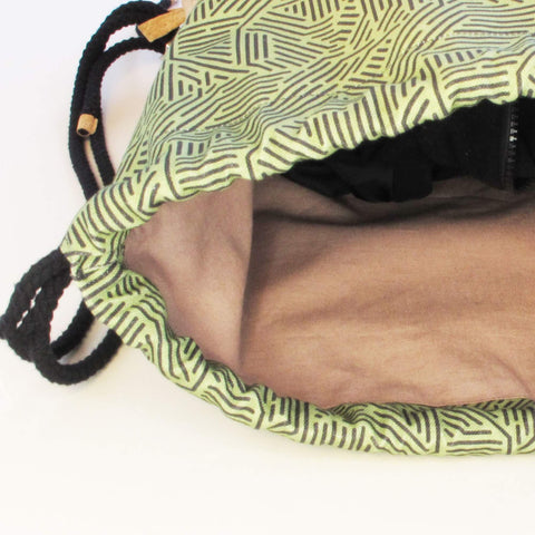 Gym bag for children, small backpack | made of cotton and cork | Stripes