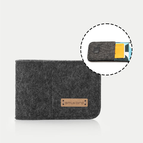 EC card case made of felt | anthracite - Shapes