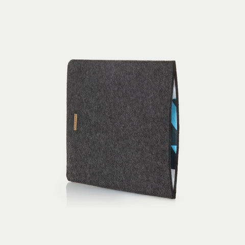 Case for MacBook Air M2 13.6" | made of felt and organic cotton | anthracite - Shapes | model "LET"