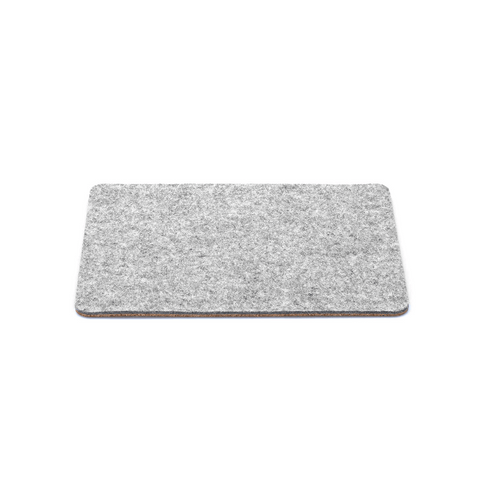 Mousepad made of felt and cork | 20x25cm | light grey