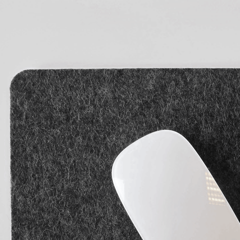 Mousepad made of felt and cork | 20x25cm | anthracite