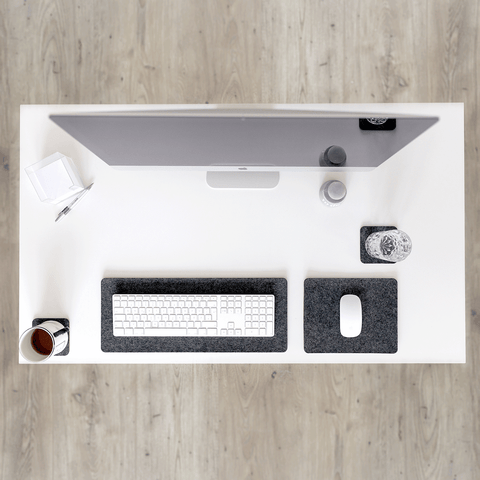 Desk pad made of felt and cork | 20x50cm | anthracite