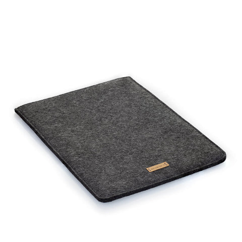 Sleeve for iPad Mini - 6th gen | made of felt and organic cotton | anthracite - colorful | "LET" model