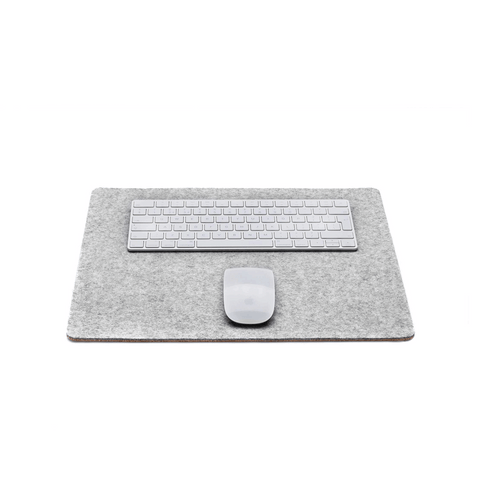 Desk pad made of felt and cork | 38x34.5cm | light grey