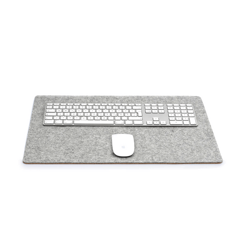 Desk pad made of felt and cork | 38x50cm | light grey