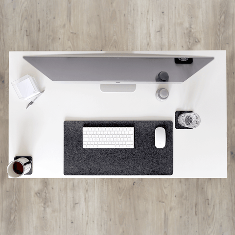 Desk pad made of felt and cork | 30x60cm | anthracite