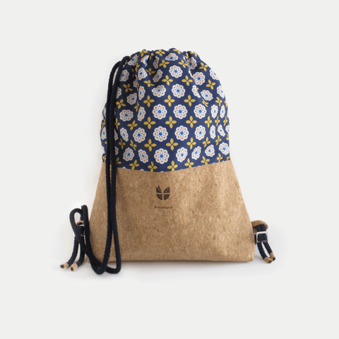 Gym bag, backpack | made of cotton and cork | Bloom