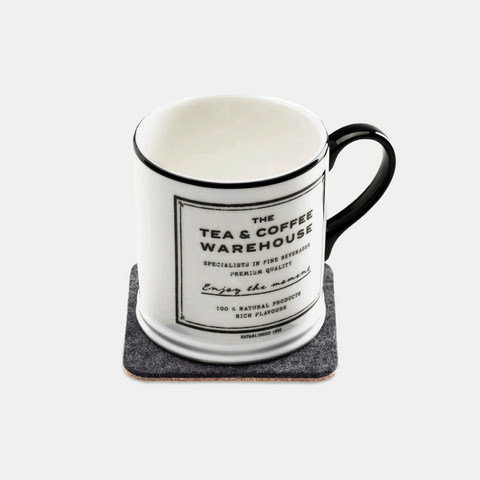 Glass coasters made of felt and cork | Set of 2 | 10x10cm | anthracite