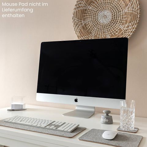 Desk pad made of felt and cork | 20x50cm | light grey