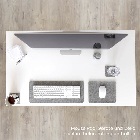 Desk pad made of felt and cork | 20x50cm | light grey