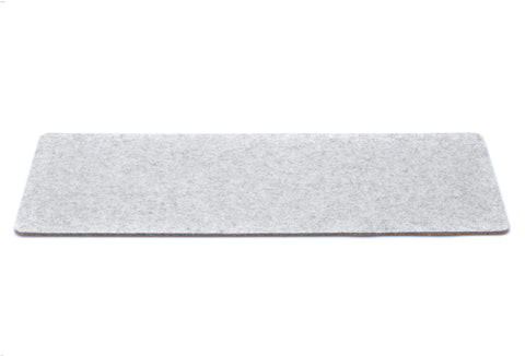 Desk pad made of felt and cork | 20x50cm | light grey