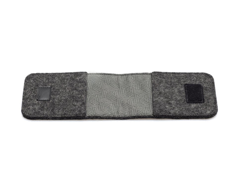 EC card case made of felt | anthracite - tracks