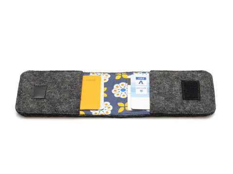 EC card case made of felt | anthracite - Bloom