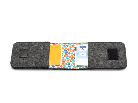 EC card case made of felt | anthracite - Colorful