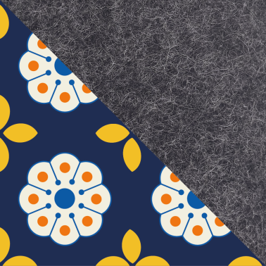 Case for Onyx Boox Galileo | made of felt and organic cotton | anthracite - bloom | model "LET"