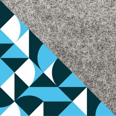 Made-to-measure mobile phone case | made of felt and organic cotton | light grey - shapes | "LET" model