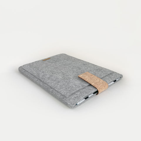 custom tablet case | with magnetic closure and extra compartment | hellgrau - Shapes | Model "HAKA"