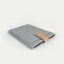 custom tablet case | with magnetic closure and extra compartment | light gray - tracks | Model "HAKA"